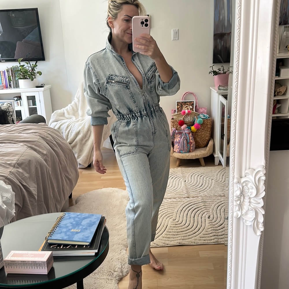 Brand new never worn one piece jean outfit